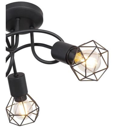 Globo - Plafonnier LED 3xE14/6W/230V noir