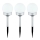 Globo - SET 3x LED Solar lamp LED/0,06W/3V 4000K diameter 10 cm IP44