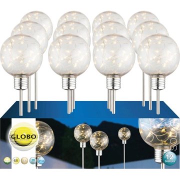 Globo - SET van 12 LED-zonneverlichting LED/3,2V IP44 600 mAh
