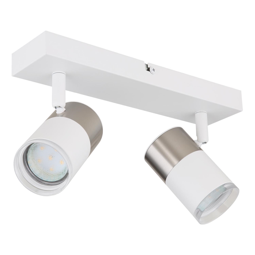 Globo - Spot 2xGU10/25W/230V wit/mat chroom