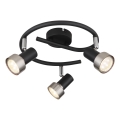 Globo - Spot  3xGU10/25W/230V noir/argent