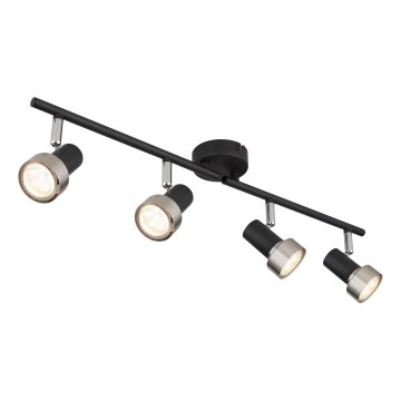 Globo - Spot  4xGU10/25W/230V noir/argent