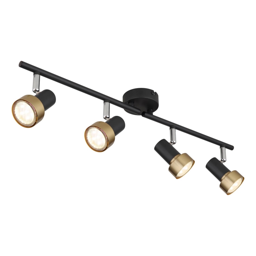 Globo - Spot  4xGU10/25W/230V noir/doré