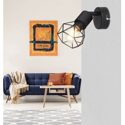 Globo - Spot mural LED 1xE14/6W/230V noir