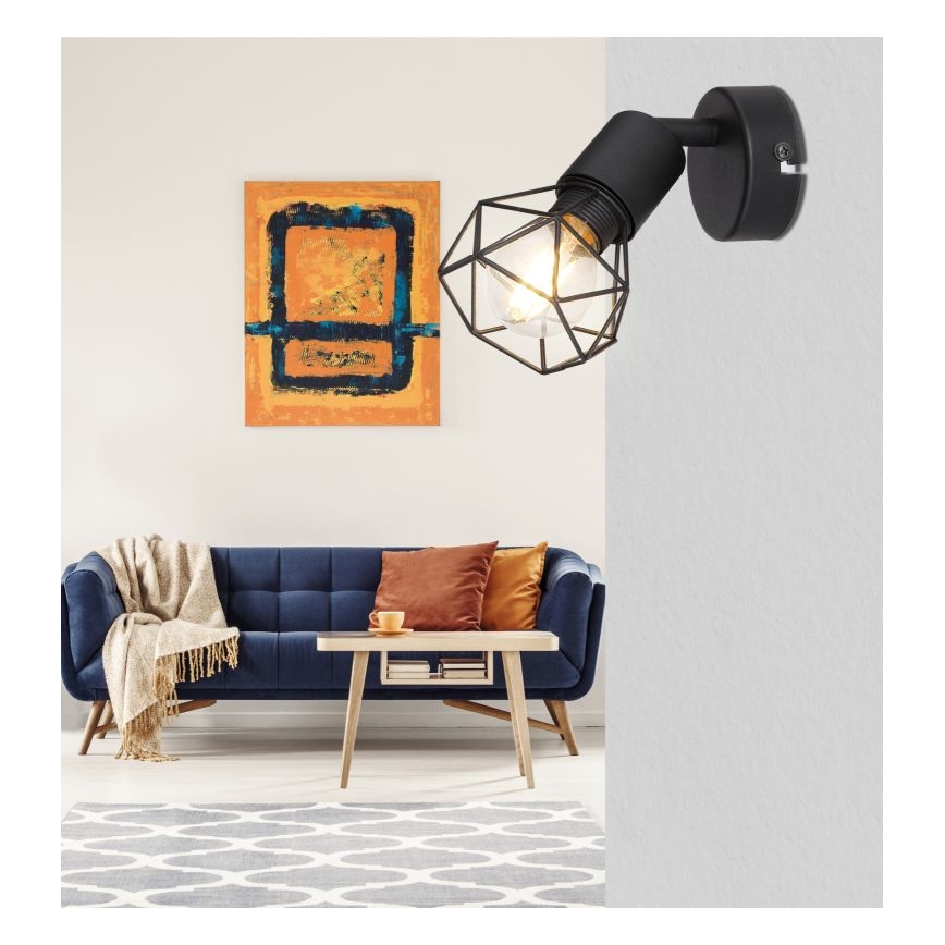 Globo - Spot mural LED 1xE14/6W/230V noir