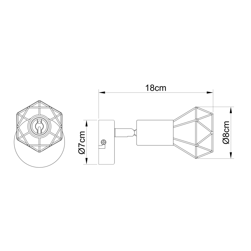Globo - Spot mural LED 1xE14/6W/230V noir