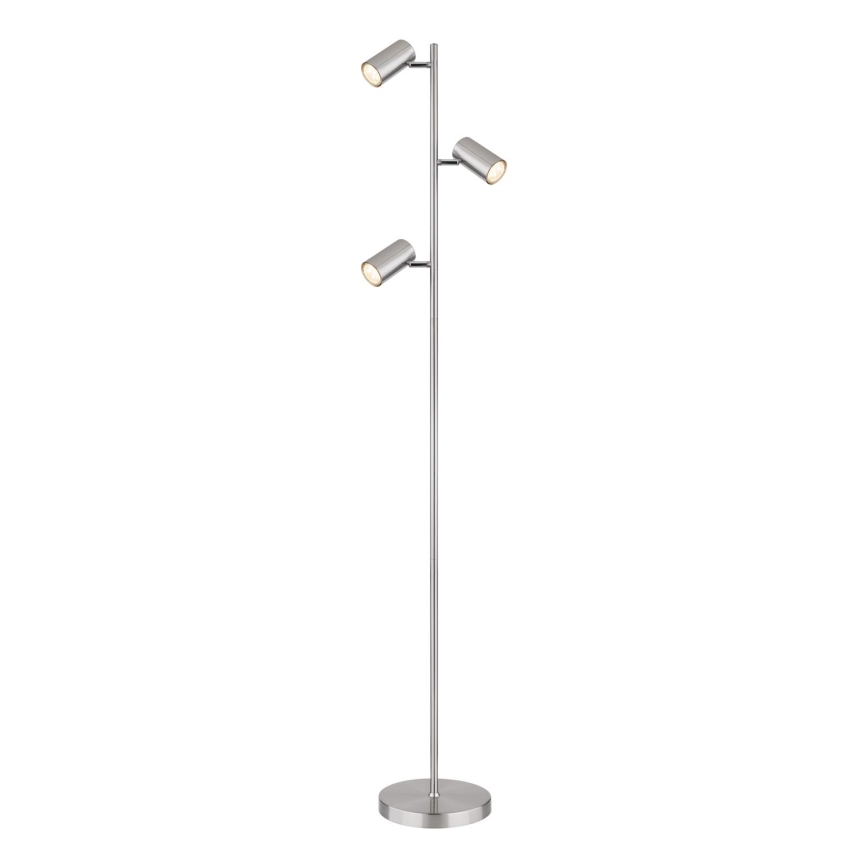 Globo - Staande Lamp 3xGU10/5W/230V mat chroom