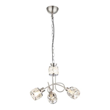 Globo - Suspension chaîne LED 3xE14/40W/230V + LED/5W