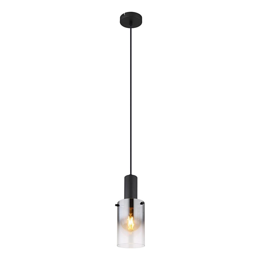 Globo - Suspension filaire 1xE27/40W/230V d. 12,5 cm noir