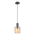 Globo - Suspension filaire 1xE27/40W/230V d. 18 cm marron