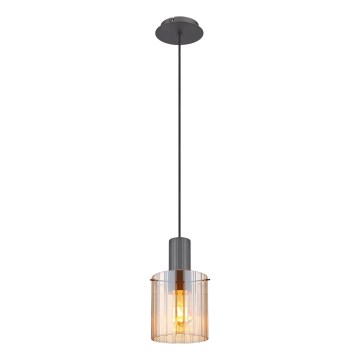 Globo - Suspension filaire 1xE27/40W/230V d. 18 cm marron