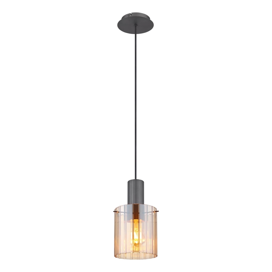 Globo - Suspension filaire 1xE27/40W/230V d. 18 cm marron