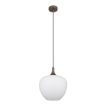 Globo - Suspension filaire 1xE27/60W/230V d. 29 cm blanc/marron