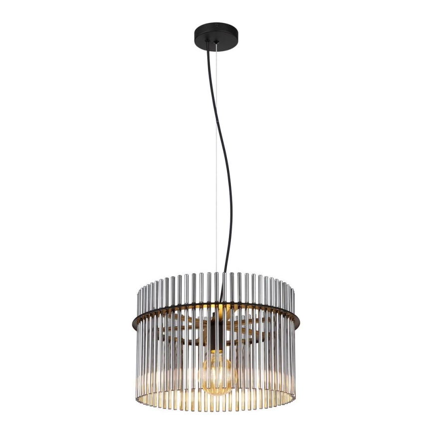 Globo - Suspension filaire 1xE27/60W/230V d. 40 cm noir