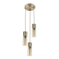 Globo - Suspension filaire 3xE27/25W/230V d. 30 cm laiton