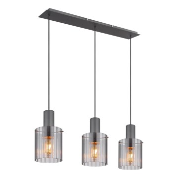 Globo - Suspension filaire 3xE27/40W/230V gris