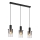 Globo - Suspension filaire 3xE27/40W/230V noir