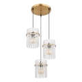 Globo - Suspension filaire 3xE27/60W/230V d. 47 cm doré