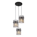 Globo - Suspension filaire 3xE27/60W/230V d. 47 cm noir