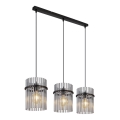 Globo - Suspension filaire 3xE27/60W/230V noir
