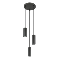 Globo - Suspension filaire 3xGU10/25W/230V noir