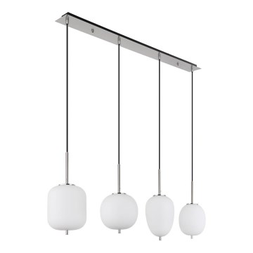 Globo - Suspension filaire 4xE14/40W/230V blanc