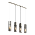 Globo - Suspension filaire 4xE27/25W/230V chrome mat