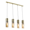 Globo - Suspension filaire 4xE27/25W/230V laiton
