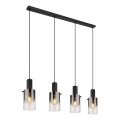 Globo - Suspension filaire 4xE27/40W/230V noir