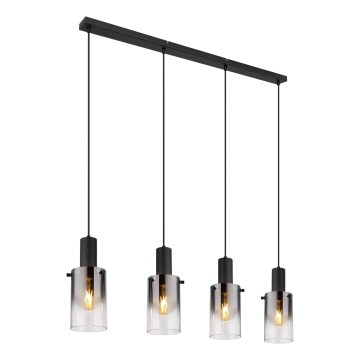 Globo - Suspension filaire 4xE27/40W/230V noir