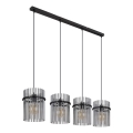 Globo - Suspension filaire 4xE27/60W/230V noir