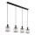 Globo - Suspension filaire 4xE27/60W/230V noir