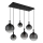 Globo - Suspension filaire 6xE27/10W/230V noir