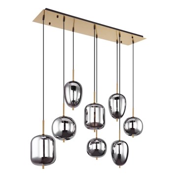 Globo - Suspension filaire 8xE14/40W/230V fumé