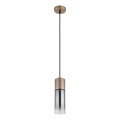 Globo - Suspension sur câble 1xE27/25W/230V bronze Ø 10,5 cm