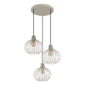 Globo - Suspension sur câble 3xE27/40W/230V beige