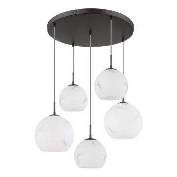 Globo - Suspension sur câble 5 x E27, 60 W, 230 V, Ø 75 cm