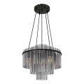 Globo - Suspension sur câble 5xE27/60W/230V noire