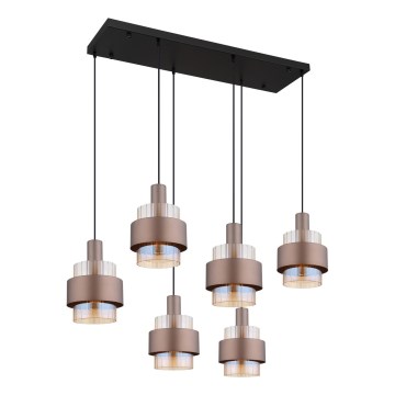 Globo - Suspension sur câble 6xE27/60W/230V