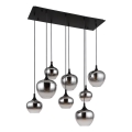 Globo - Suspension sur câble 8xE27/40W/230V noir