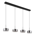 Globo - Suspension sur câble LED/24W/230V noir/fumé