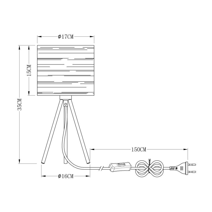 Globo - Tafellamp TUNNO 1x E14 / 15W / 230V