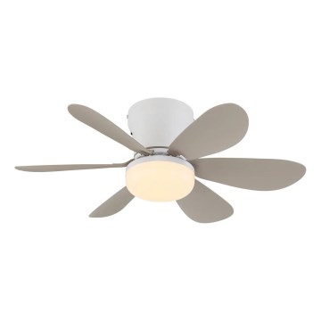 Globo - Ventilateur de plafond LED dimmable LED/5W/230V 2700-6500K beige + télécommande