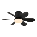 Globo - Ventilateur de plafond LED dimmable LED/5W/230V 2700-6500K noir + télécommande