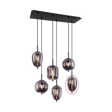 Globo - Verre de rechange pour lustre BLACKY E14, noir, Ø 15,8 cm
