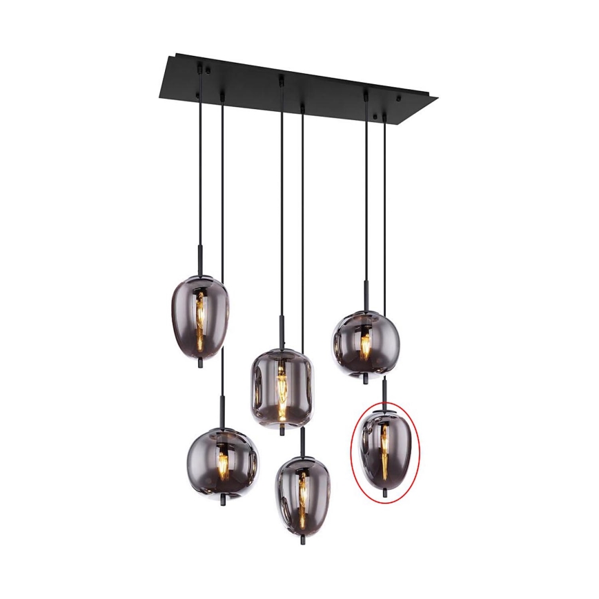 Globo - Verre de rechange pour lustre BLACKY E14, noir, Ø 15,8 cm