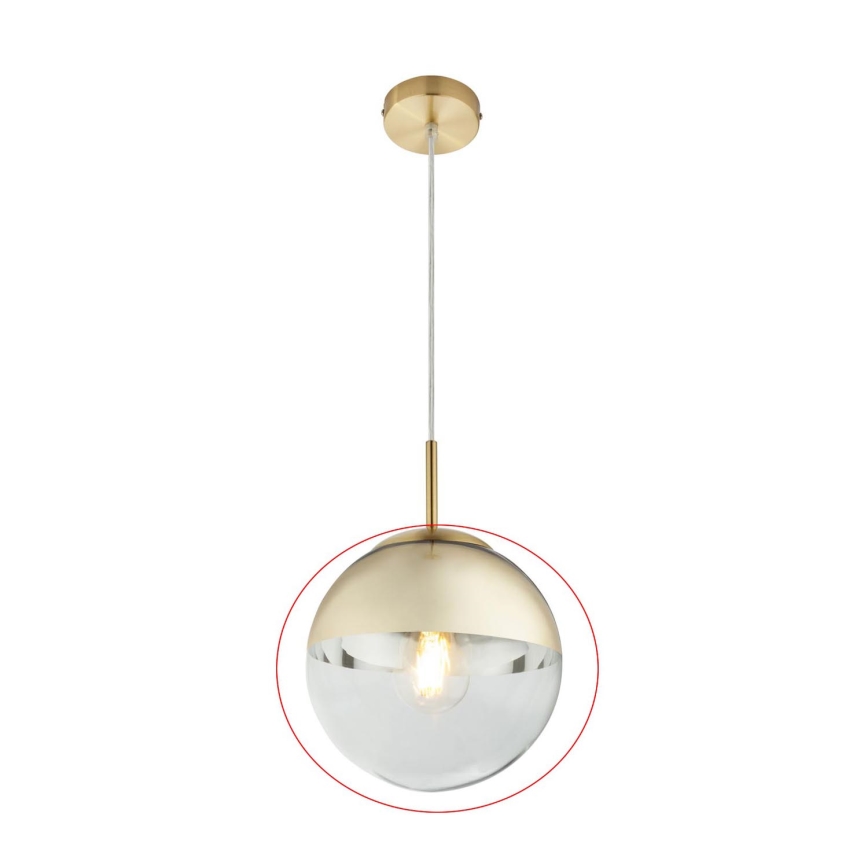 Globo - Verre de rechange pour lustre VARUS E27, doré, Ø 20 cm