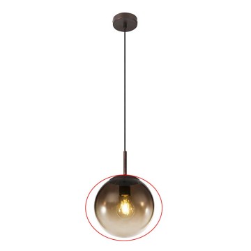 Globo - Vervangende lampenkap voor kroonluchter Ø 20 cm, rookbruin