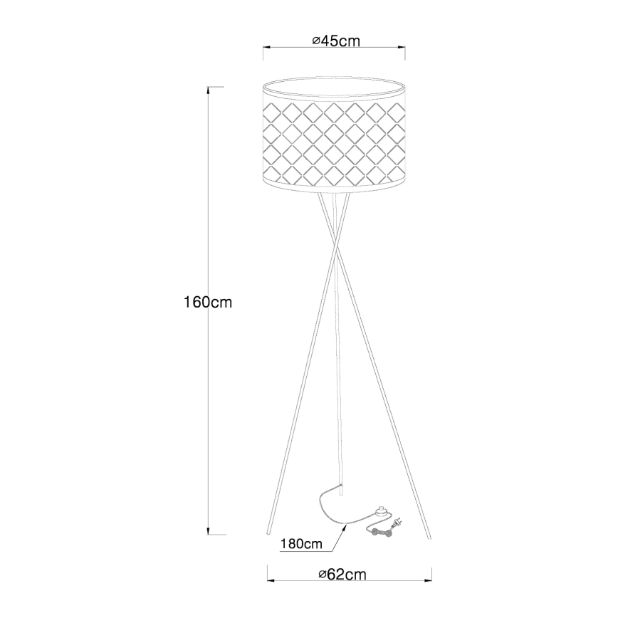 Globo - Vloerlamp 1xE27 / 60W / 230V