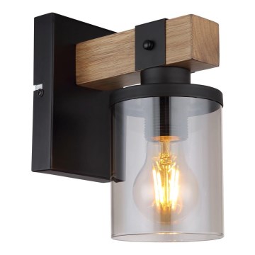 Globo - Wandlamp 1xE27/60W/230V eiken/gerookt